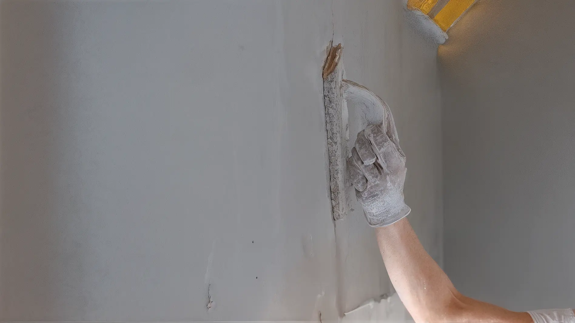 Especialista de CapaPro aplicando masilla de renovación premium para dejar la pared perfectamente lisa en Estepona